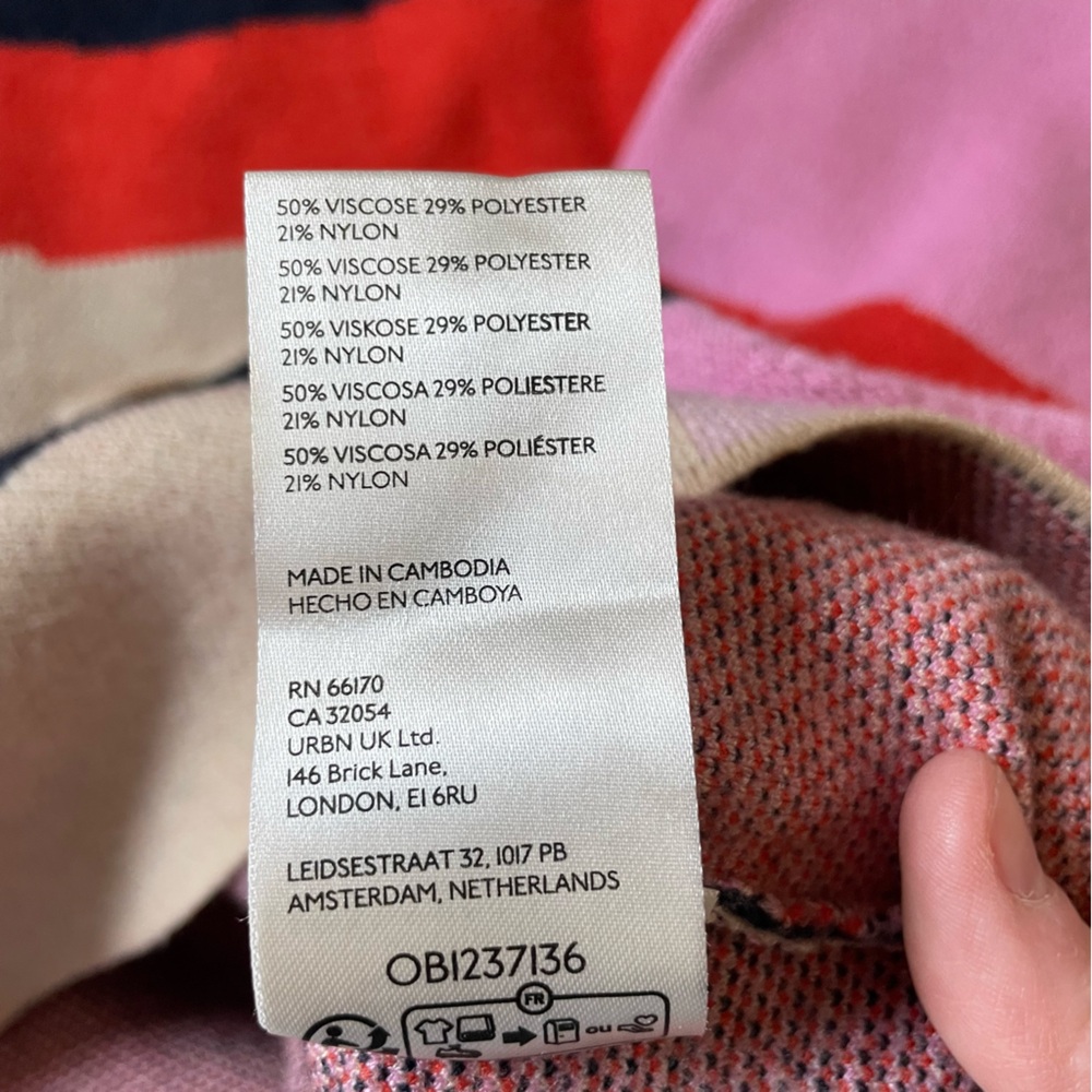 Anthropologie Maeve The Carys Mock Neck Mod Color Block Sweater large - Picture 5 of 7